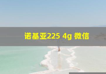 诺基亚225 4g 微信